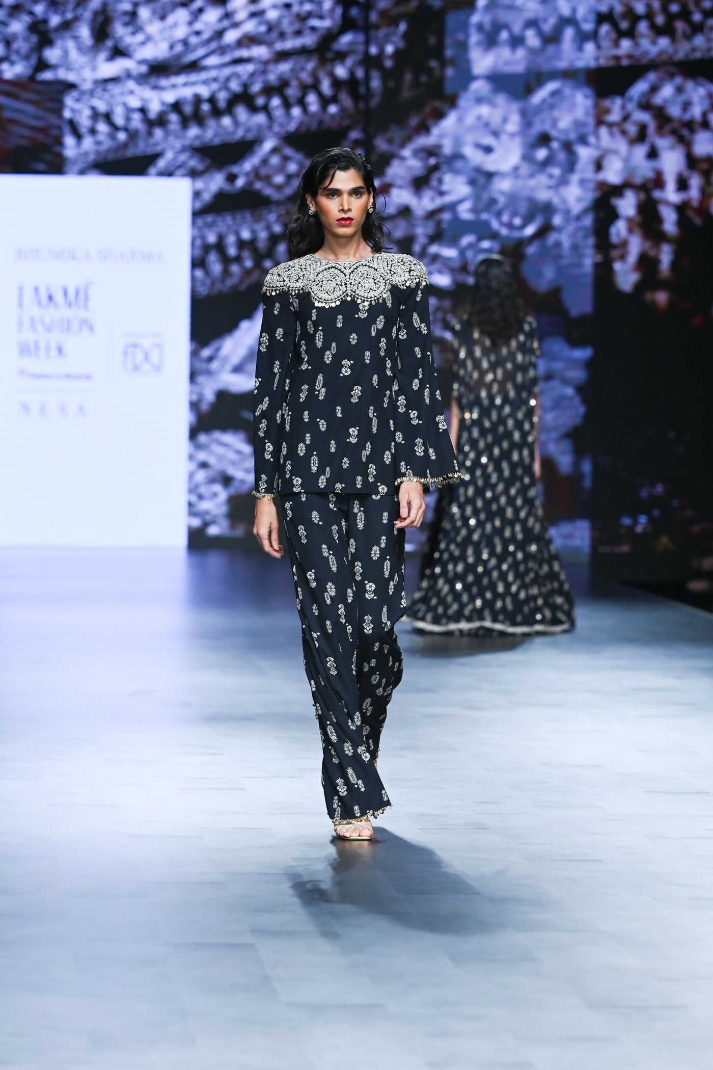Black Floret Tunic & Pants