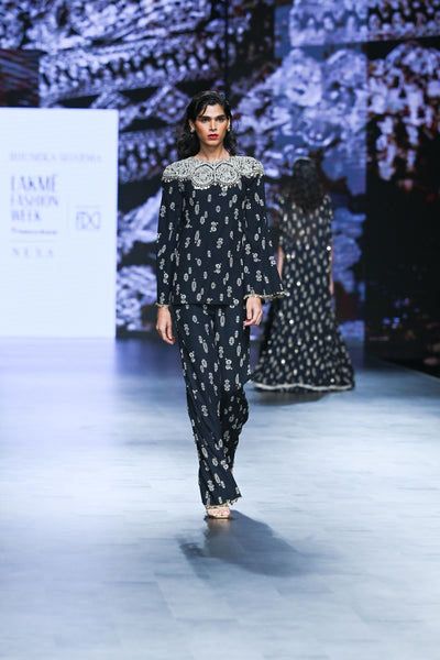 Black Floret Tunic & Pants