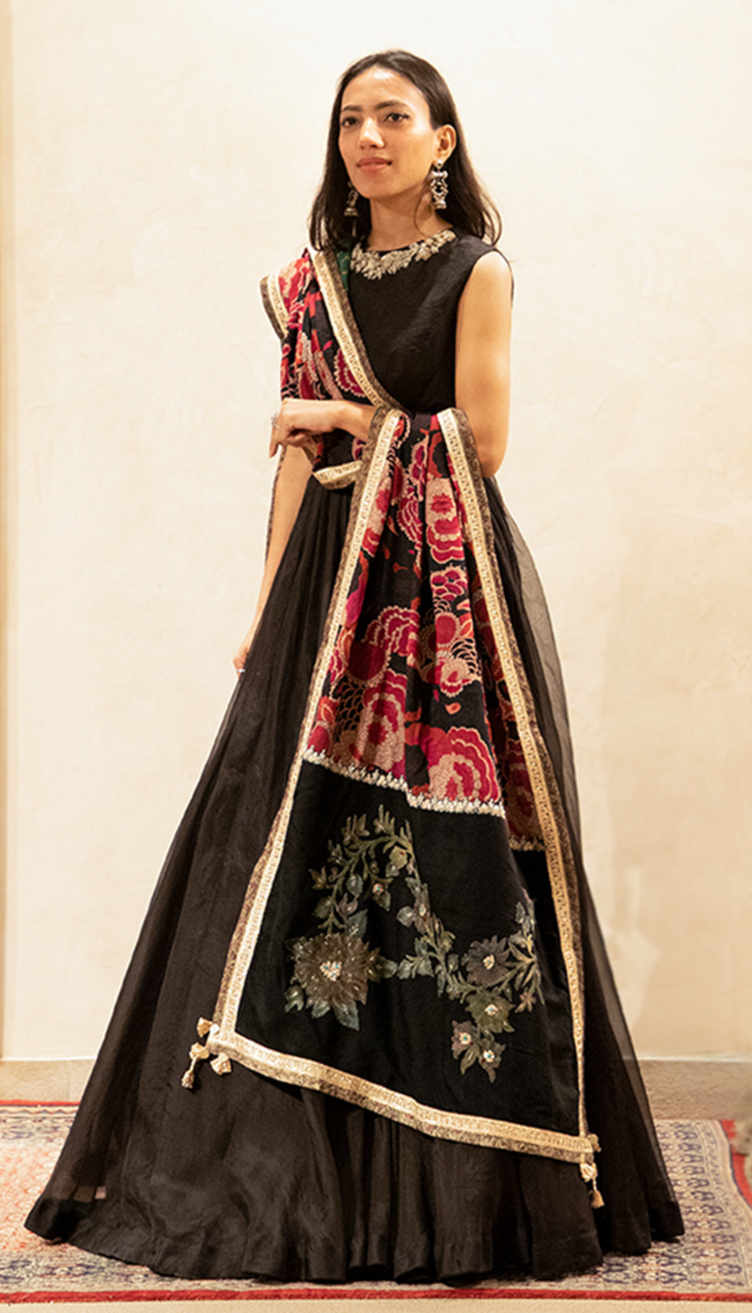 Gulabahar Print Embroidered Odhni