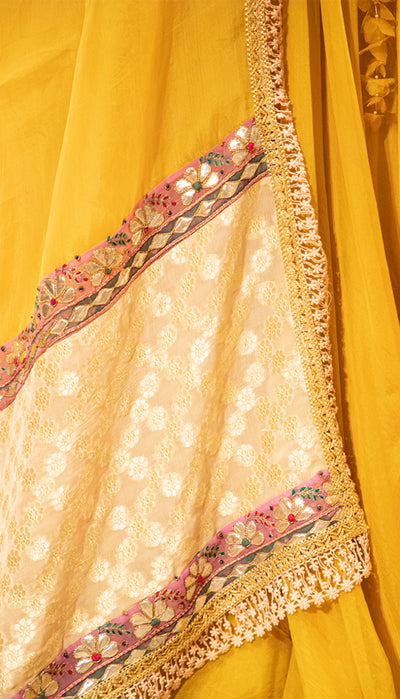 Yellow Organza Odhni
