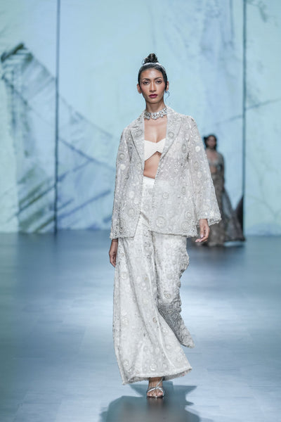 Ivory Embroidered Jacket & Pants