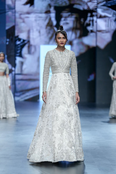 Ivory Embroidered Anarkali