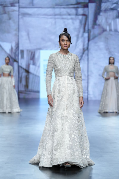 Ivory Embroidered Anarkali