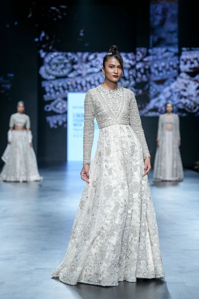 Ivory Embroidered Anarkali