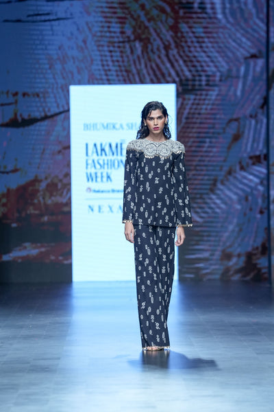 Black Floret Tunic & Pants