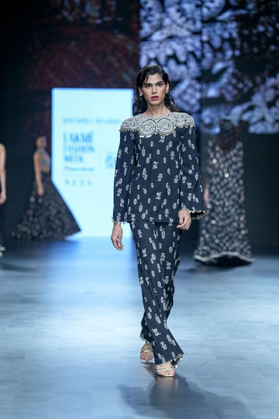 Black Floret Tunic & Pants