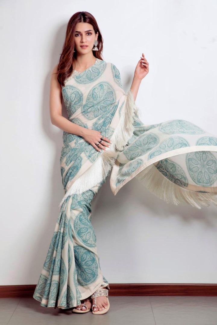 Kriti Sanon in our Printed Saree Blouse