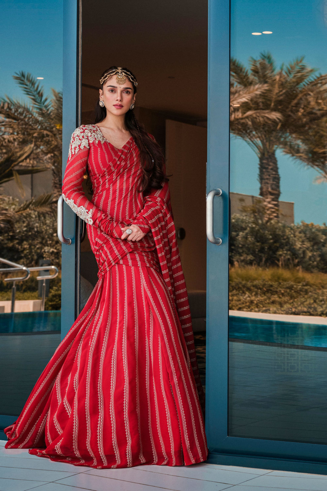 Aditi Rao Hydari in our Red Nurekha Pleated Pre-Stitched Saree Bhumika Sharma Aditi Rao Hydari in our Red Nurekha Pleated Pre-Stitched Saree Bhumika Sharma