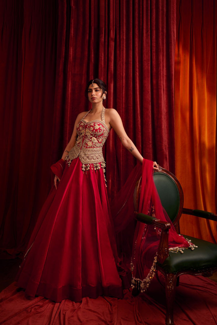 Khushi Red Lehenga