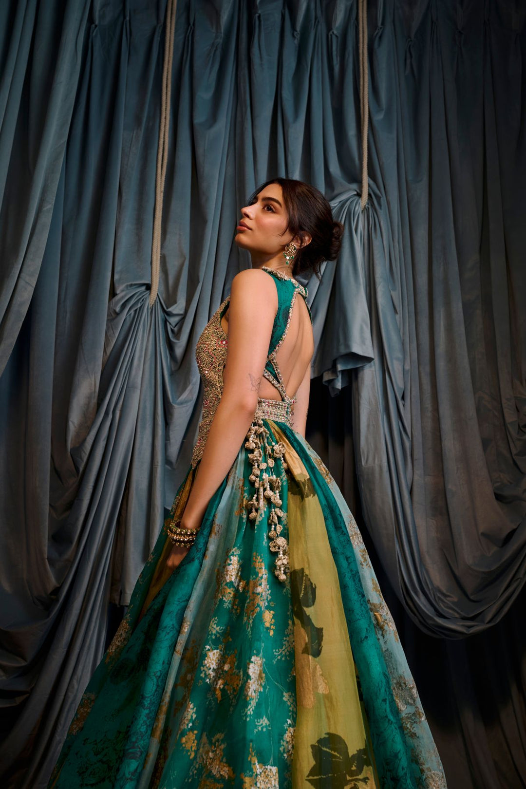 Khushi Teal Green Anarkali