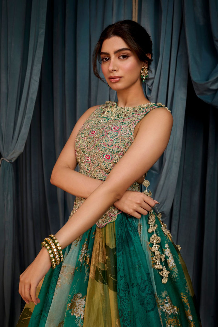 Khushi Teal Green Anarkali