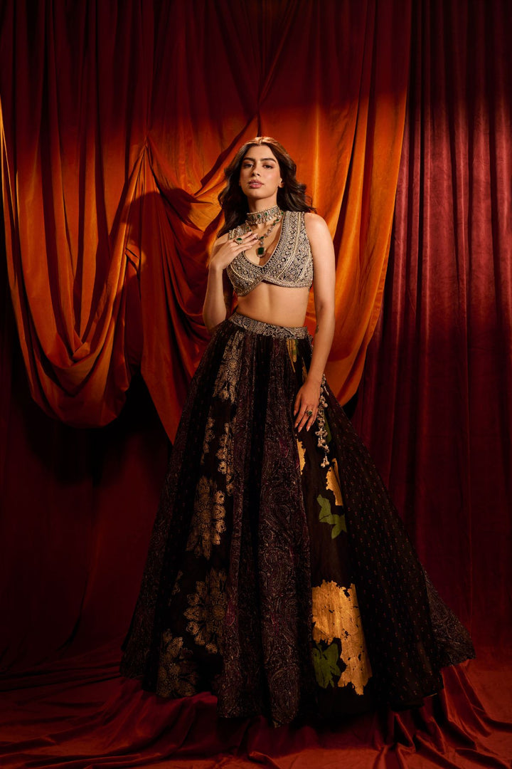 Black Multihues lehenga set
