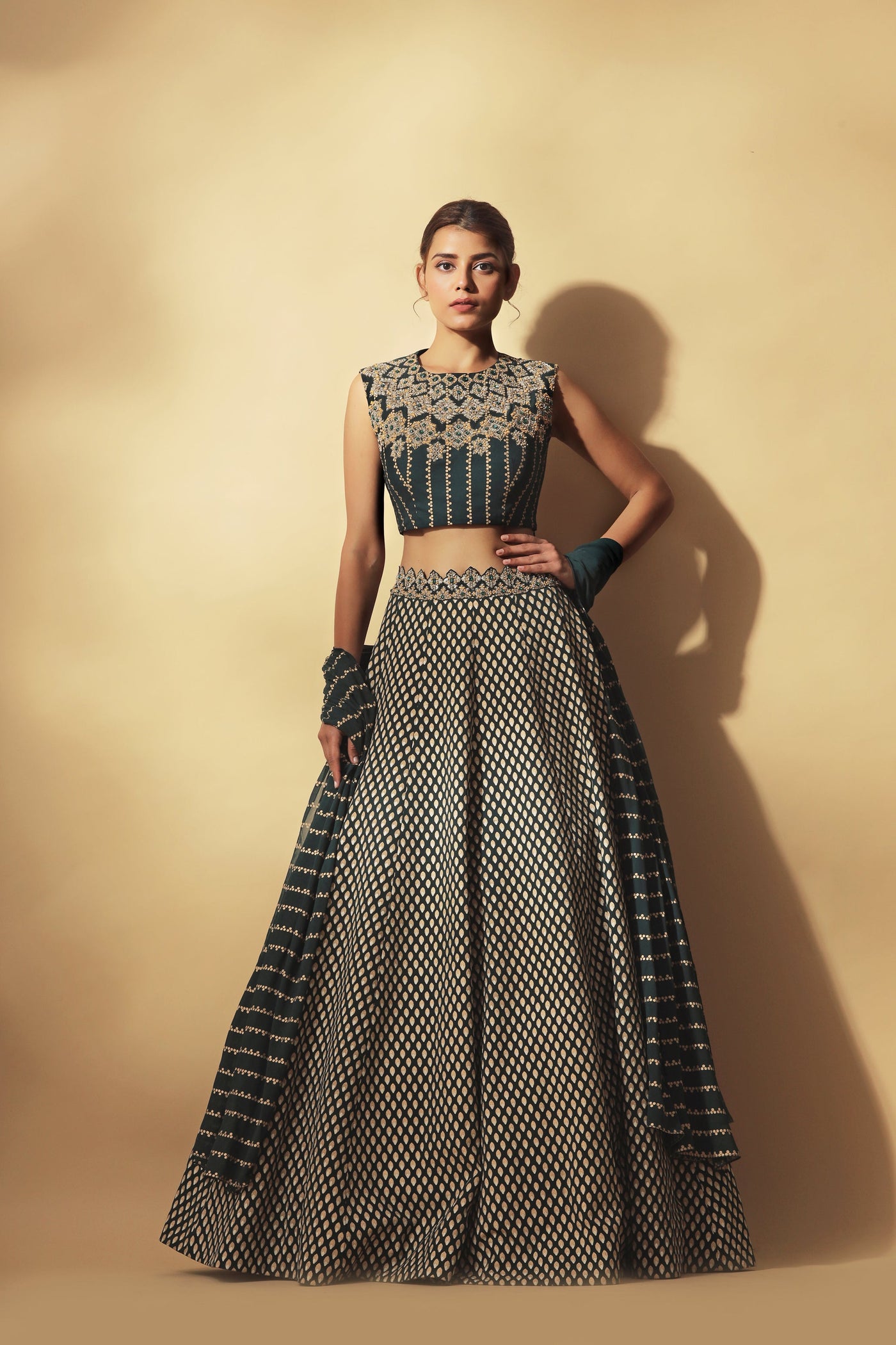 Teal Green Lehenga Set