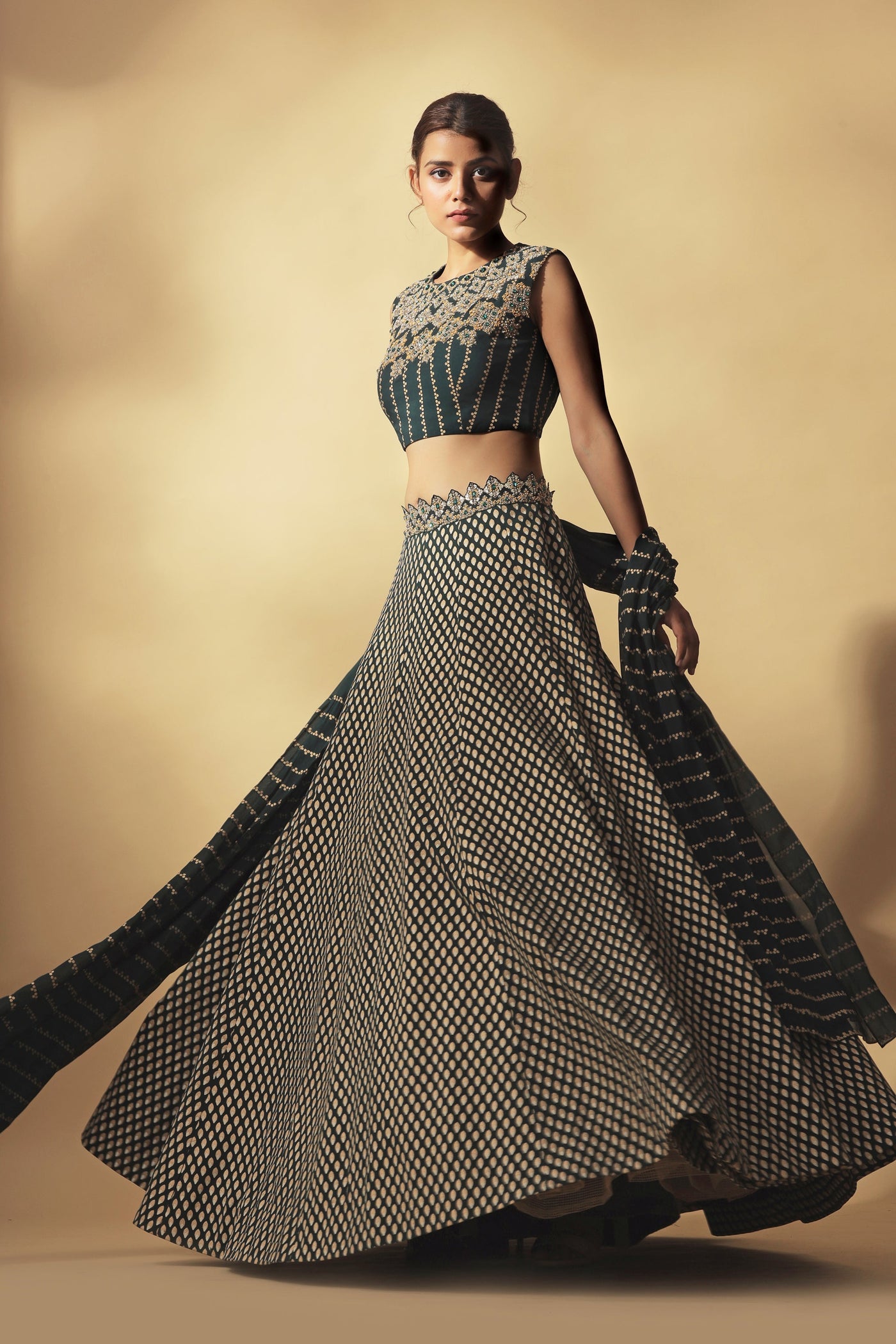 Teal Green Lehenga Set