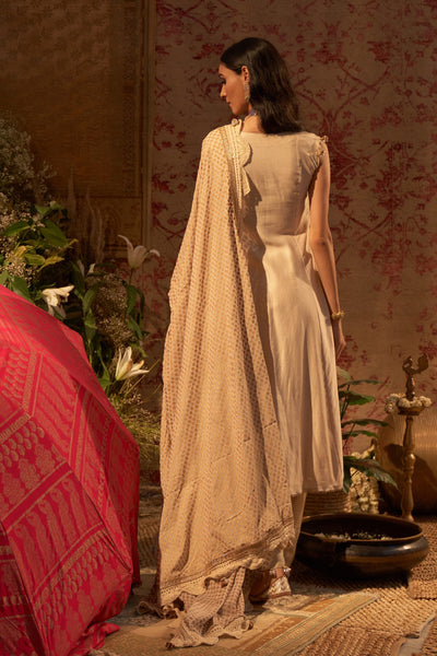 Beige A-Line Kurta & Salwar Set