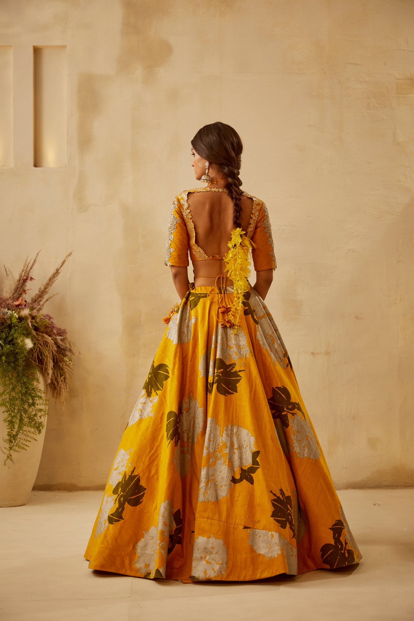 Haldi Dahlia Lehenga