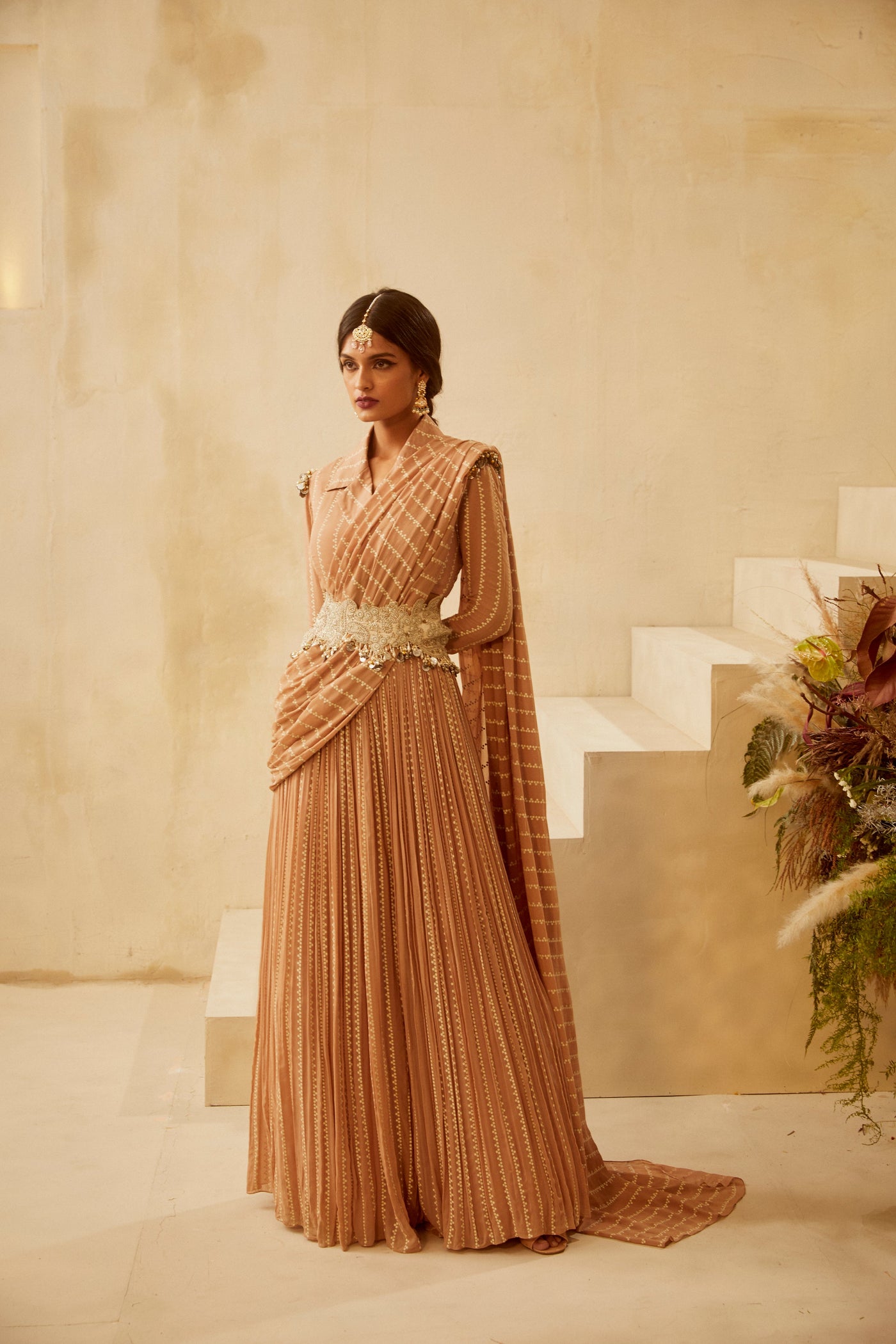 Nude Nukta Pallazo Saree