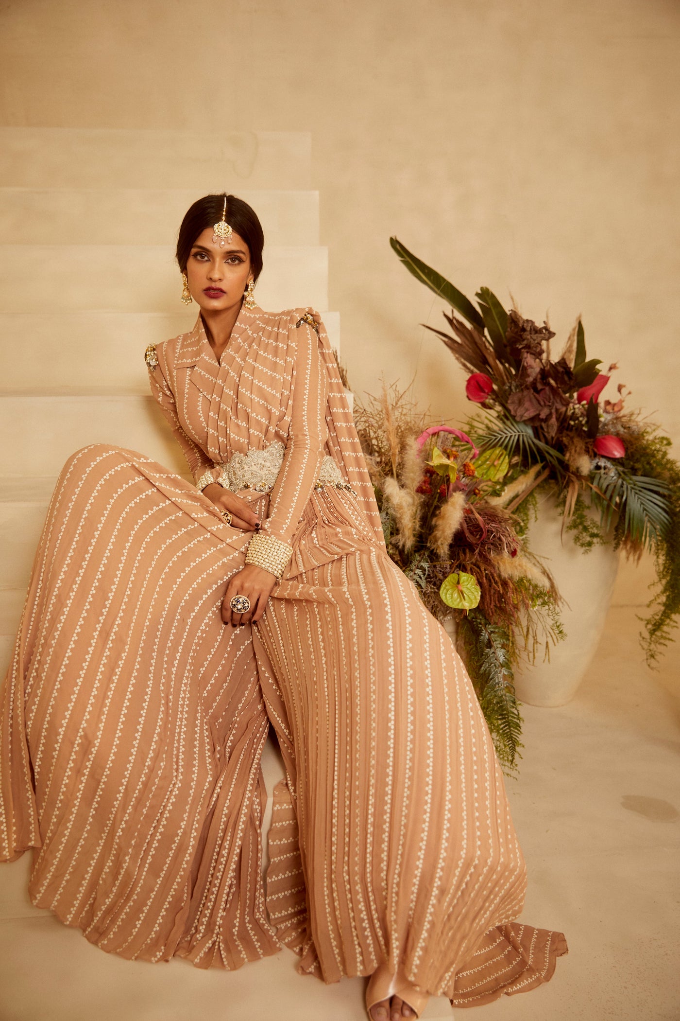 Nude Nukta Pallazo Saree
