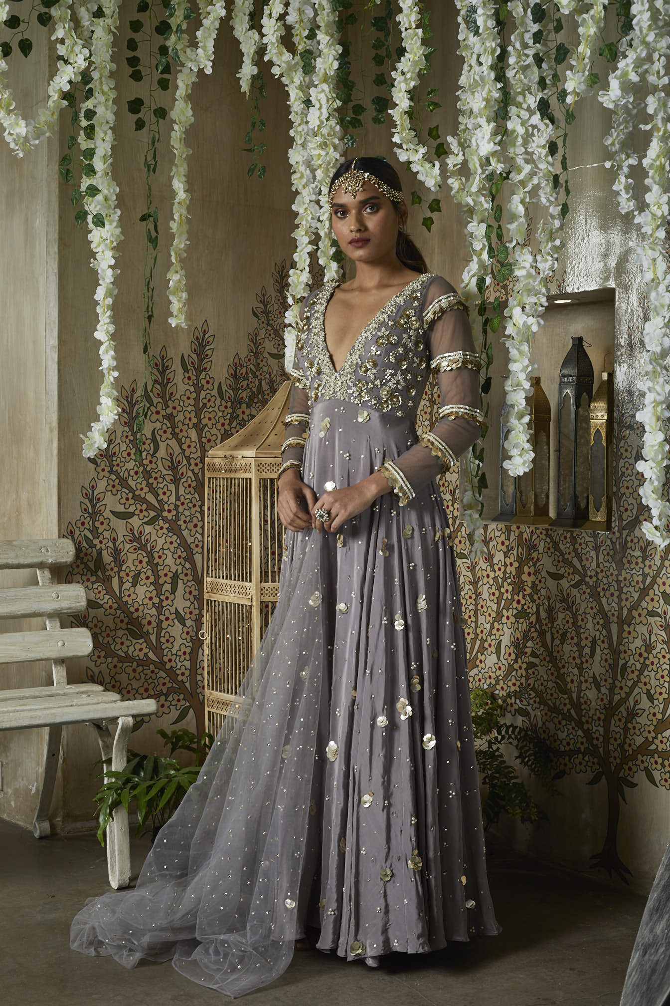 Grey Anarkali Gown - BHUMIKA SHARMA