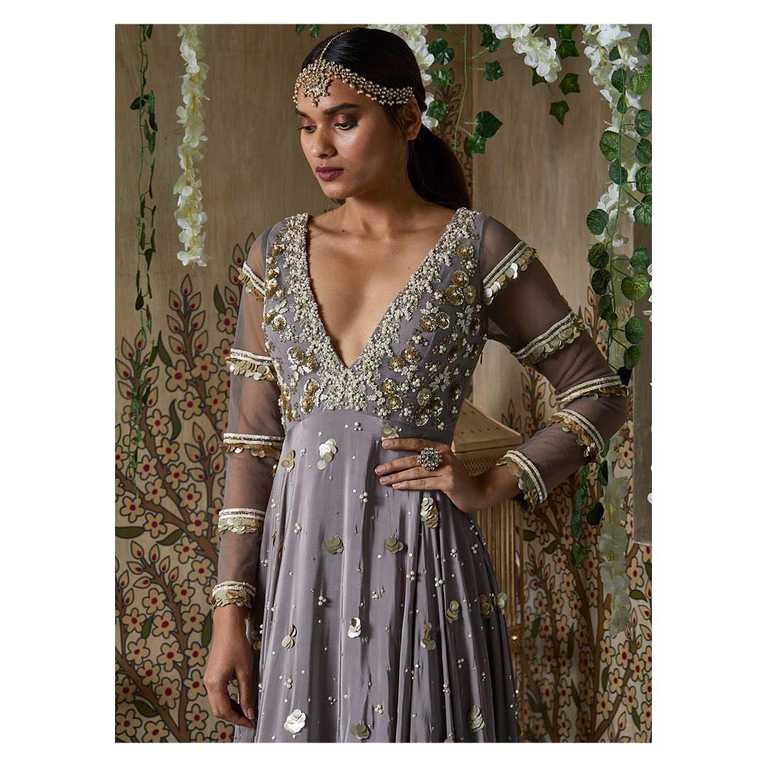 Grey Anarkali Gown - BHUMIKA SHARMA