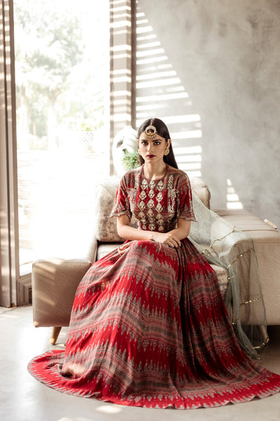 Geometrical Printed Lehenga Set - BHUMIKA SHARMA