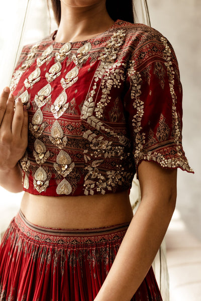 Geometrical Printed Lehenga Set - BHUMIKA SHARMA