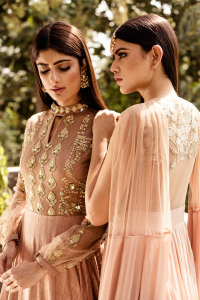 Nude Embroidered Gown - BHUMIKA SHARMA