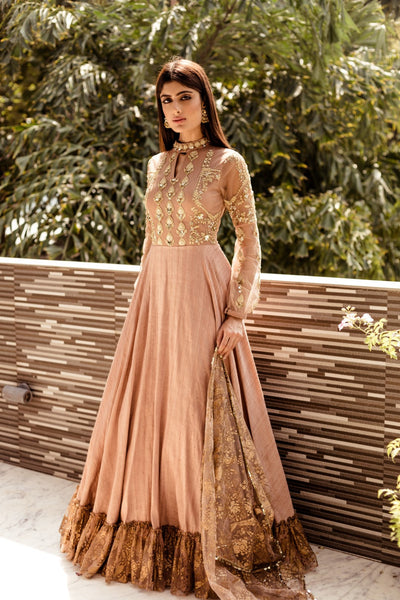 Gold Leaf Motif Anarkali Set - BHUMIKA SHARMA