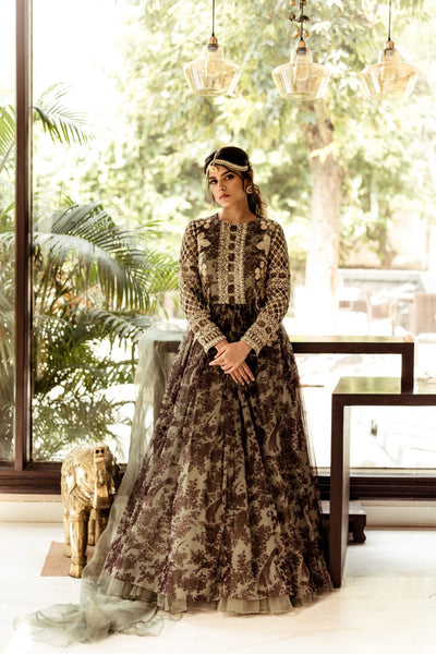 Green Printed Anarkali Set - BHUMIKA SHARMA