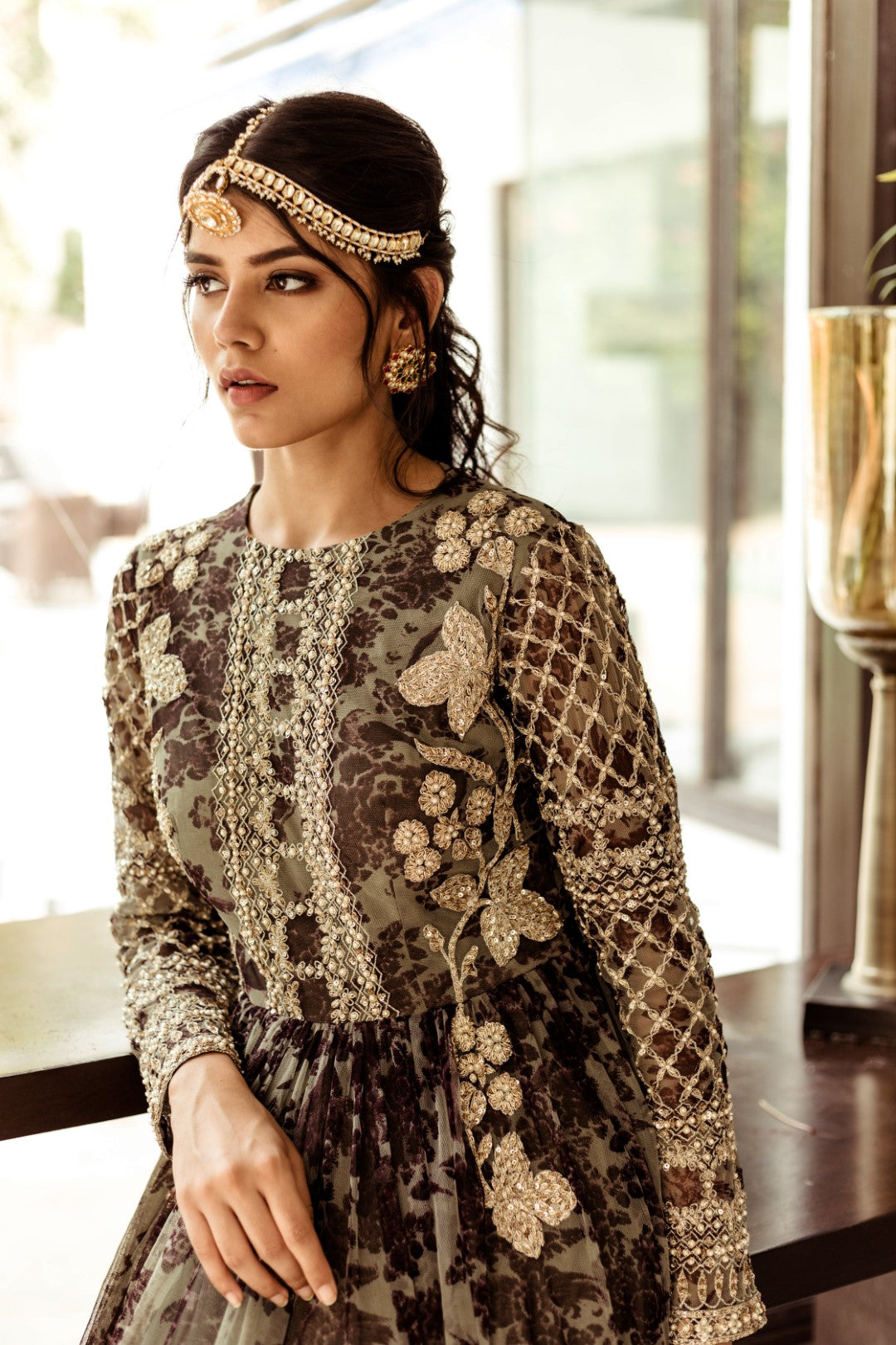 Green Printed Anarkali Set - BHUMIKA SHARMA