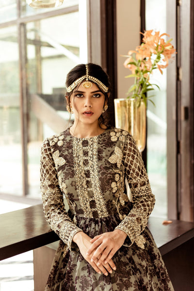 Green Printed Anarkali Set - BHUMIKA SHARMA