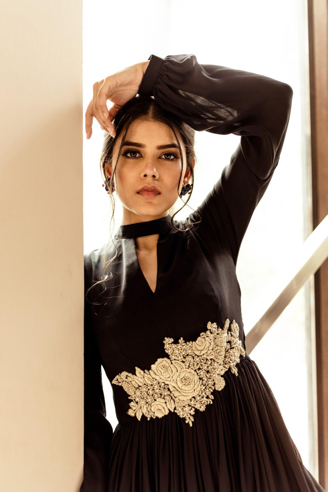 Black Choker Neck Jumpsuit - BHUMIKA SHARMA