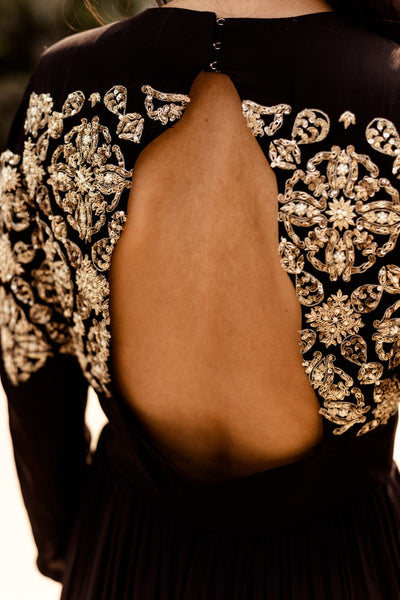 Black Embellished Anarkali Set - BHUMIKA SHARMA
