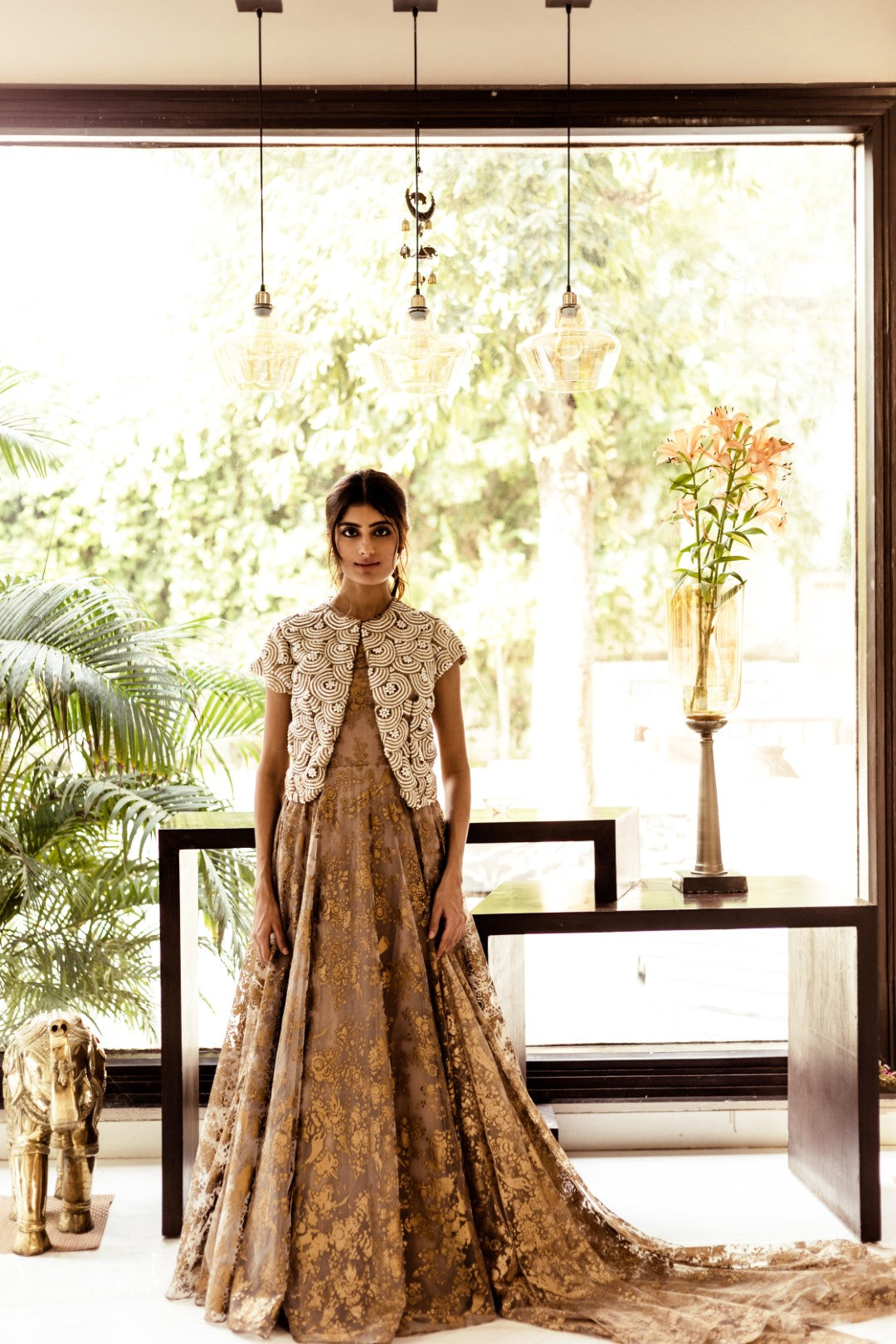 Khadi Printed Anarkali Set - BHUMIKA SHARMA