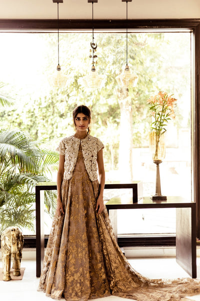 Khadi Printed Anarkali Set - BHUMIKA SHARMA