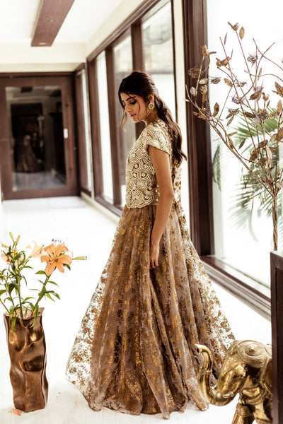 Khadi Printed Anarkali Set - BHUMIKA SHARMA