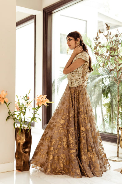 Khadi Printed Anarkali Set - BHUMIKA SHARMA