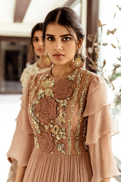 Nude Anarkali Gown - BHUMIKA SHARMA