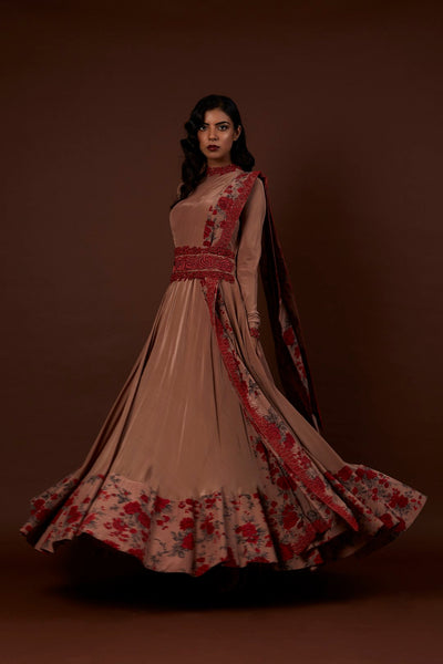 Nude Anarkali Gown - BHUMIKA SHARMA