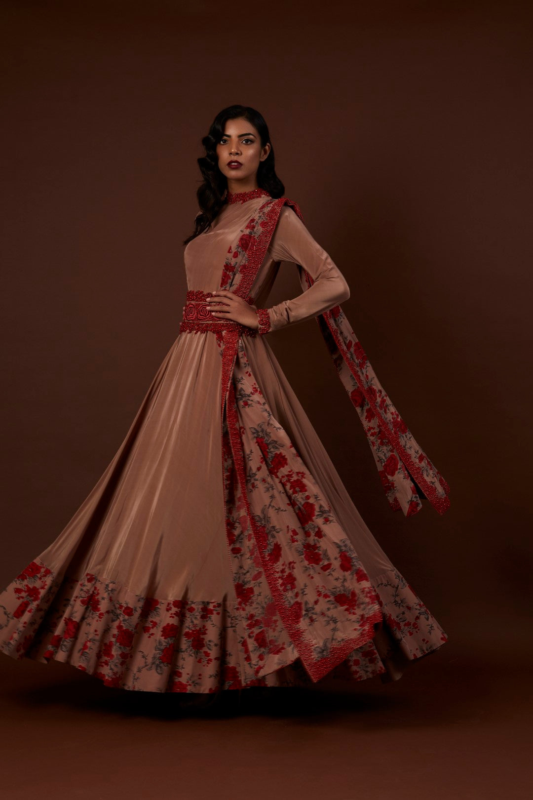 Nude Anarkali Gown - BHUMIKA SHARMA