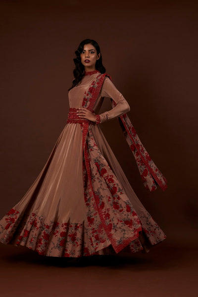 Nude Anarkali Gown - BHUMIKA SHARMA