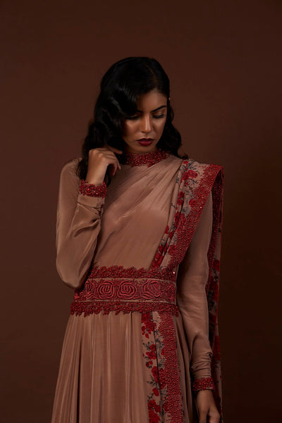 Nude Anarkali Gown - BHUMIKA SHARMA