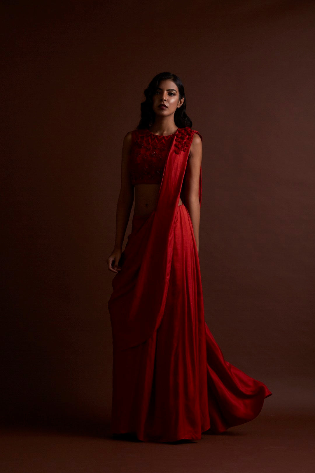 Red Silk Saree - BHUMIKA SHARMA