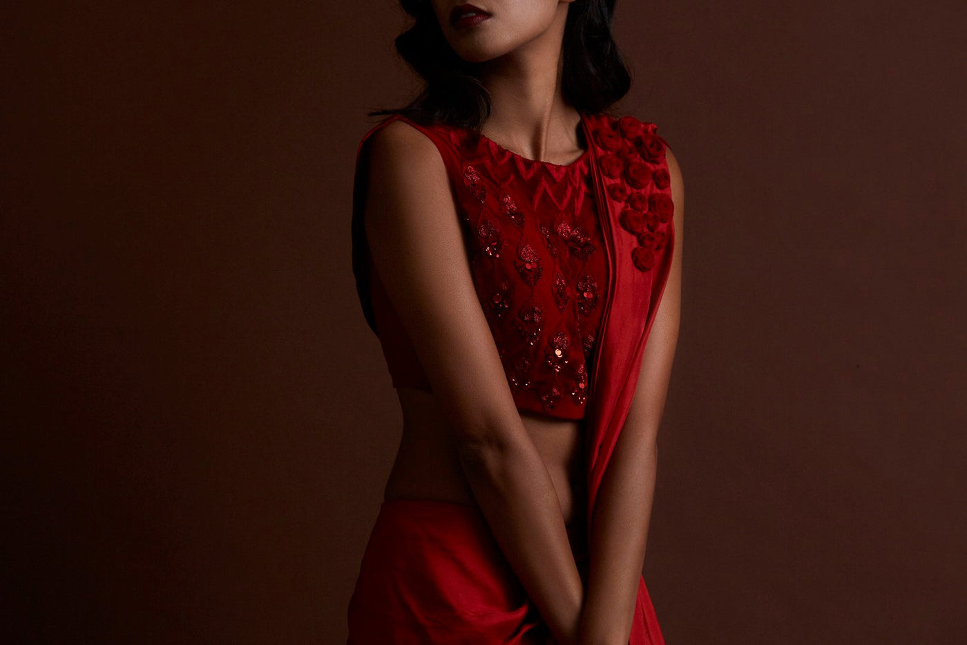 Red Silk Saree - BHUMIKA SHARMA