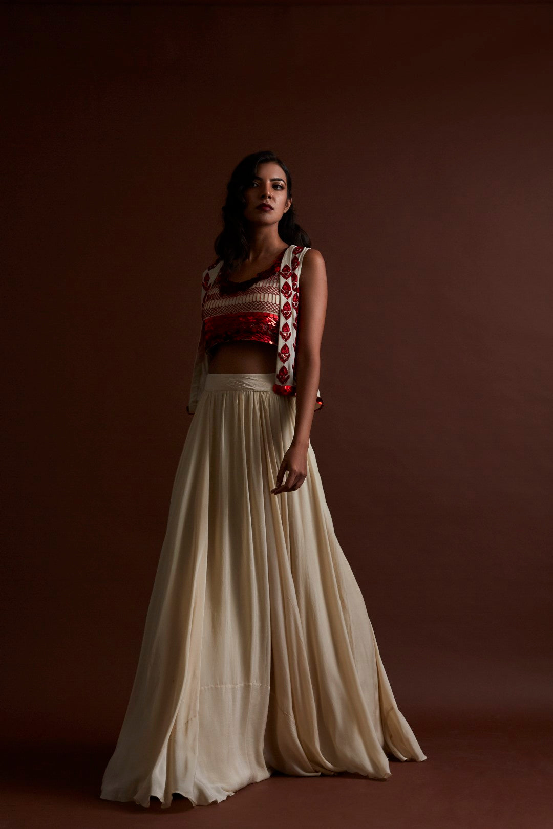 Ivory Skirt and Jacket Set - BHUMIKA SHARMA