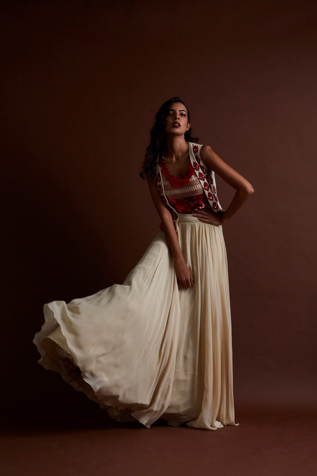 Ivory Skirt and Jacket Set - BHUMIKA SHARMA