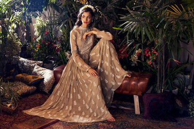 Light Beige Printed Jumpsuit - BHUMIKA SHARMA