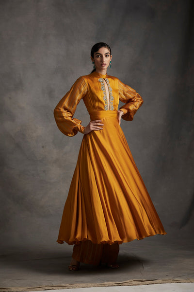 Haldi Exaggerated Sleeve Anarkali