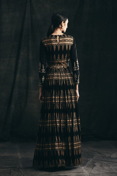 Black Persian Print Anarkali