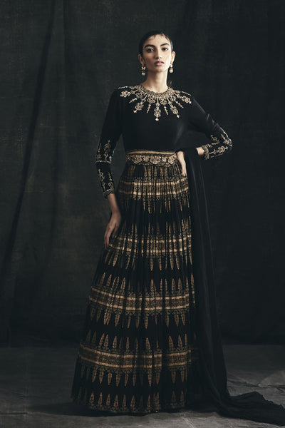 Black Persian Print Anarkali